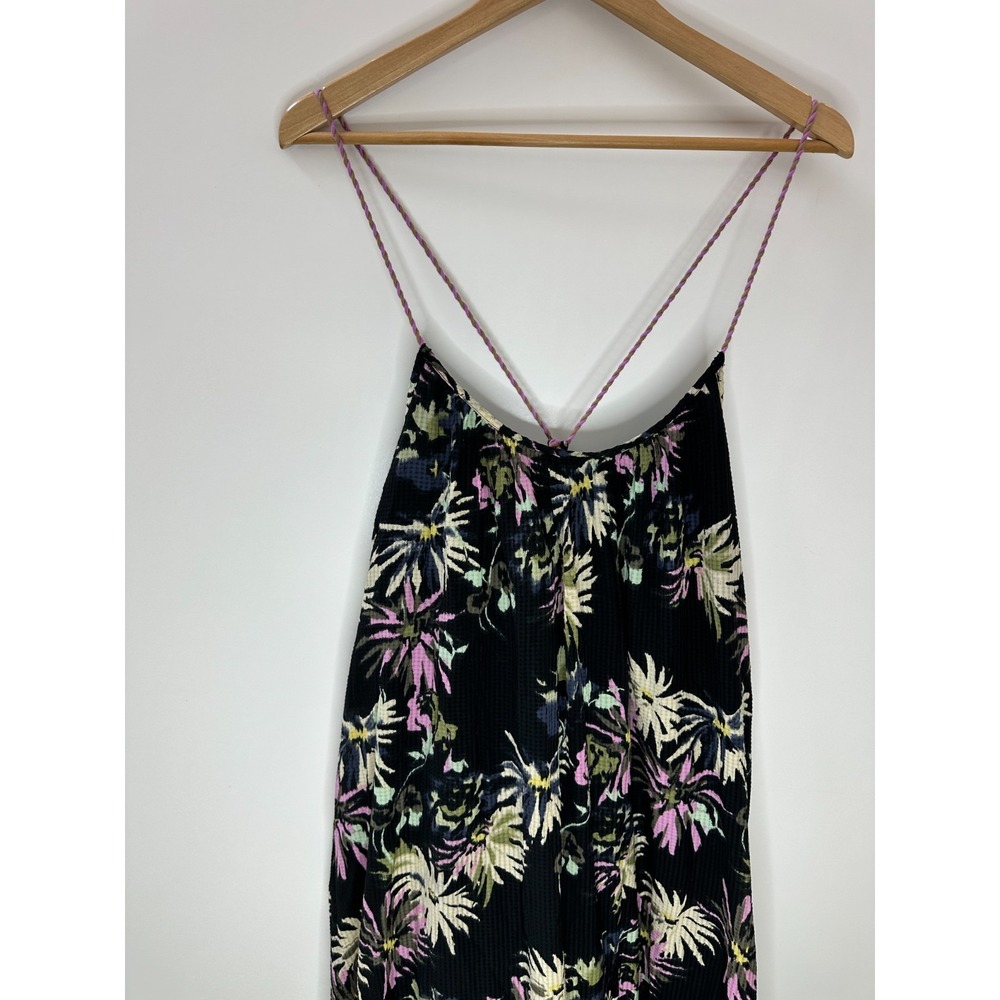 NEW Scotch & Soda Floral Tiered Maxi Dress Black Pink Tassels Pockets 38 US M 8 - Picture 4 of 16